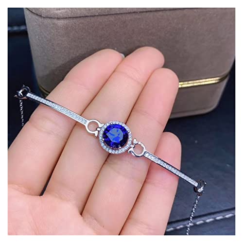 Bracelet saphir naturel véritable argent 925, élégance au quotidien