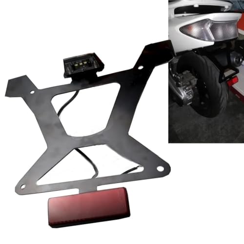 Support de plaque d'immatriculation moto T-Max 500 anti-vibration avec feu - 2