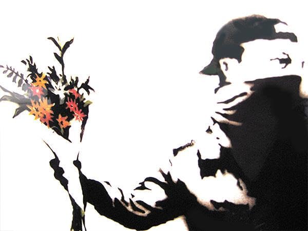 バンクシー アートフレーム (モロトフ) 花束 火炎瓶 Banksy ポスター Amazon.co.jp: バンクシー アートフレーム (モロトフ) 花束