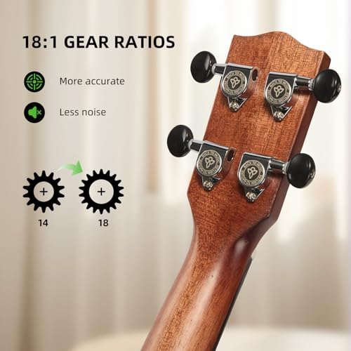 Image of TOM 23 Inch Solid Mahogany Concert Ukulele with Gig Bag