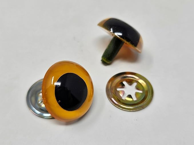 Generic 21mm Yellow Owl Eyes Plastic Safety Eyes for Craft Crochet Amigurumi Dolls or Puppets (Bulk Pack of 72), OEY-21-Bulk