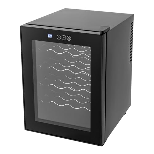 Frigorífico para vino (20 botellas, 48 litros, con puerta de cristal templado, pantalla LED, control táctil de 12 – 18 ℃, bajo dB, refrigerador de vino independiente, temperatura constante)