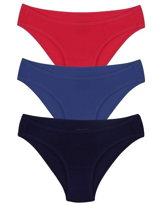 Image of LOURYN KOULYN Solid Low Rise Cotton Bikini Panty Pack(Pack of 3)