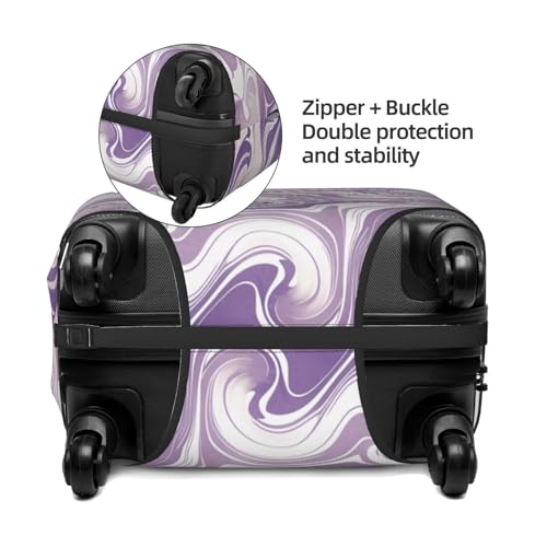 Purple Print Travel Luggage Cover Elastic Baggage Protector Fits 22-24 Inch Luggage Suitcase Covers4