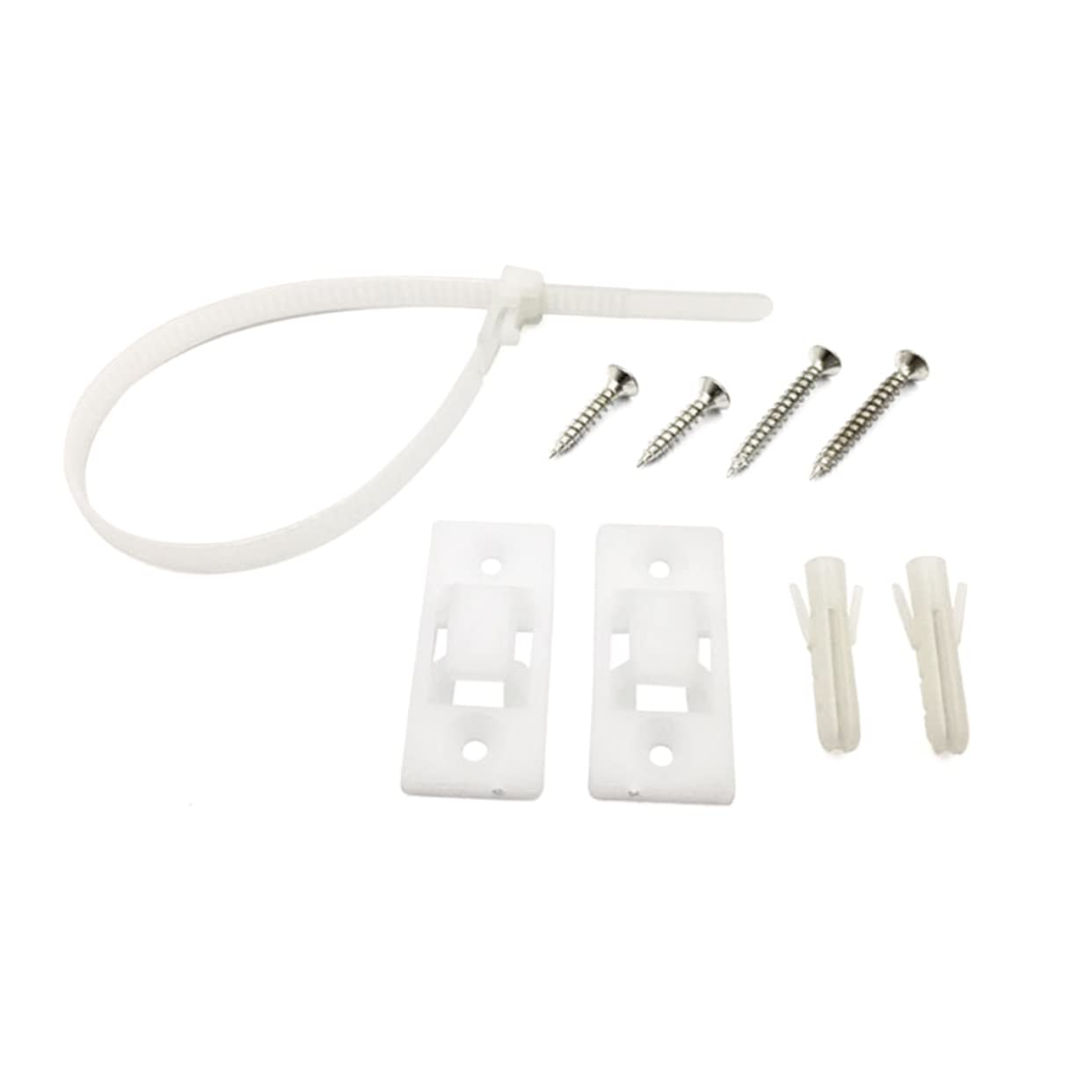 Sosoport 10 Pack Anti-tip Plastic Buckle for Furniture Mounts Wall Anchor Kit Safety Hooks for Home Use Safety Cabinet Anchor Furniture Strap Kit