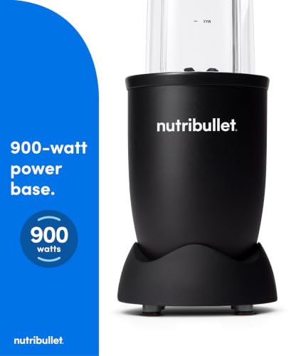 Image of nutribullet Pro Personal Blender, Shakes, Smoothies, Food Prep, and Frozen Blending, 32 Ounce Cup, 24 Ounce Cup, Flip-top Travel Lid, 900 Watt, Matte Black, NB9-0901AK