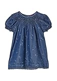 kleid mit raffung schnittmuster Jeans-Optik s.Oliver Junior Baby-Mädchen 405.10.102.26.200.2059464 Kinderkleid, Blue Stretched den, 92
