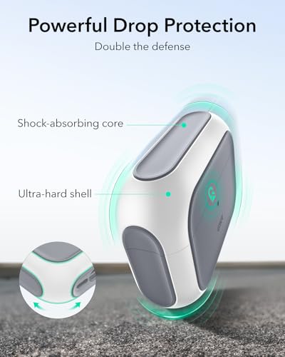 Image of ESR for AirPods Pro 3 Case, Compatible with AirPods Pro Case 3rd Generation (2025), Compatible with MagSafe, Full Drop Protection Cover with Lanyard, White