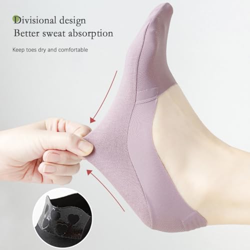 Thin No Show Socks, Made of Ice Silk Surface on the Surface & Cotton on the Bottom3
