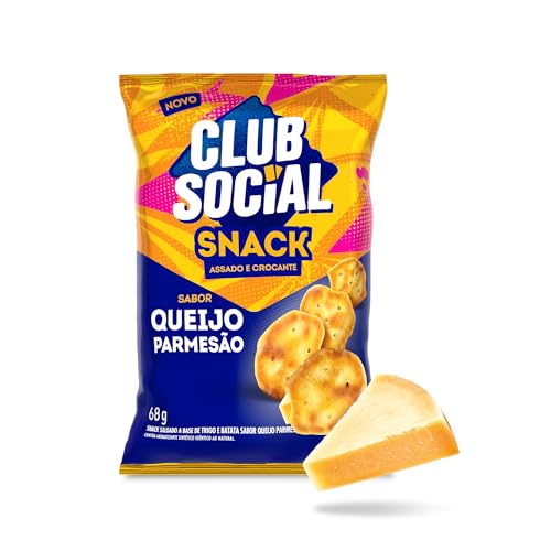 Salgadinho Club Social Snack Queijo Parmesão 68g