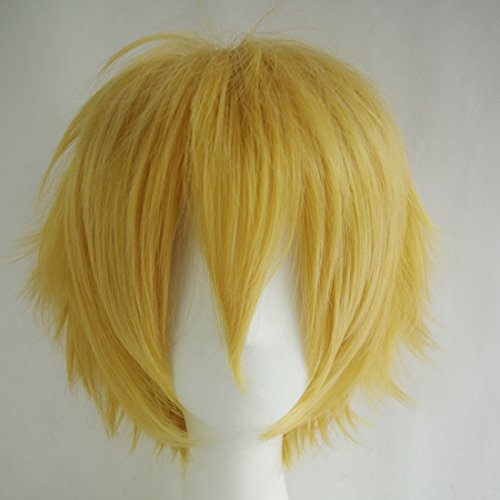 Image of Max Beauty Unisex Anime Short Cosplay Short Wigs With Bangs Heat Resistant Hair for Party and Halloween for Gift + Cap