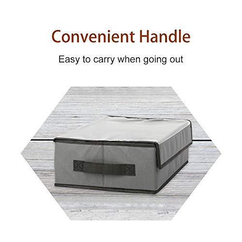 ATBAY Flatware Storage Chest, Container Box with Lid for Utensils Large Capacity (Gray 1Pack)