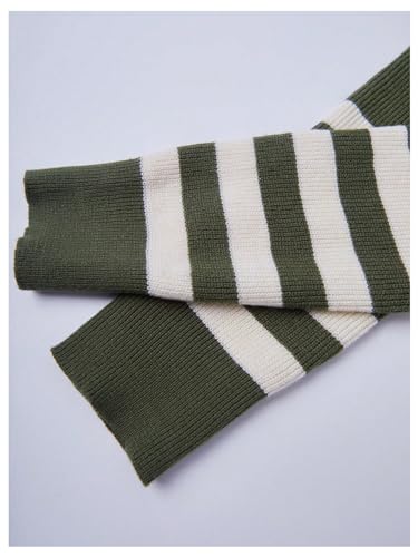 SweatyRocks Women's Casual Colorblock Striped Sweater Crewneck Long Sleeve Pullover Knit Tops4