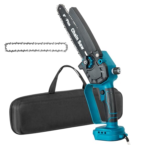 IRONFIST Mini Chainsaw 8-inch for MAKITA 18V BATTERY, Cordless Battery Chain Saw, Handheld Electric Power Chain Saw with Oiler, Safety Lock for Tree Trimming,Wood Cutting (NO BATTERY)