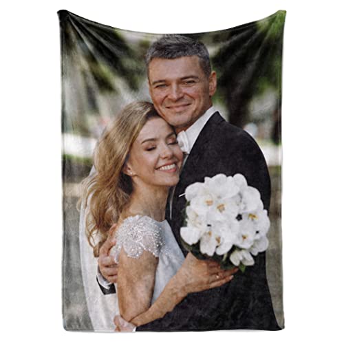 Ships Next Day, Custom Blanket with Picture - Printed in USA, Personalized Photo Blanket (Fleece – 50x60)