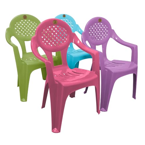 La mejor comparación de Sillas de Plastico para Niños - los más vendidos. 40 4 Sillas Infantil Preescolar Tejidas Ardilla De Plástico (Varios Colores)
