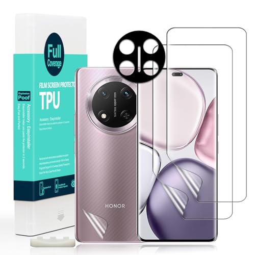 Image of Ibywind 2 Pack Screen Protector For Honor Magic 7 Lite /X9c 5G,Flexible TPU Film,With 1Pc Camera Lens Protector,1Pc Back Film[Bubble Free][Easy Installation][HD Clear][Self-Healing]