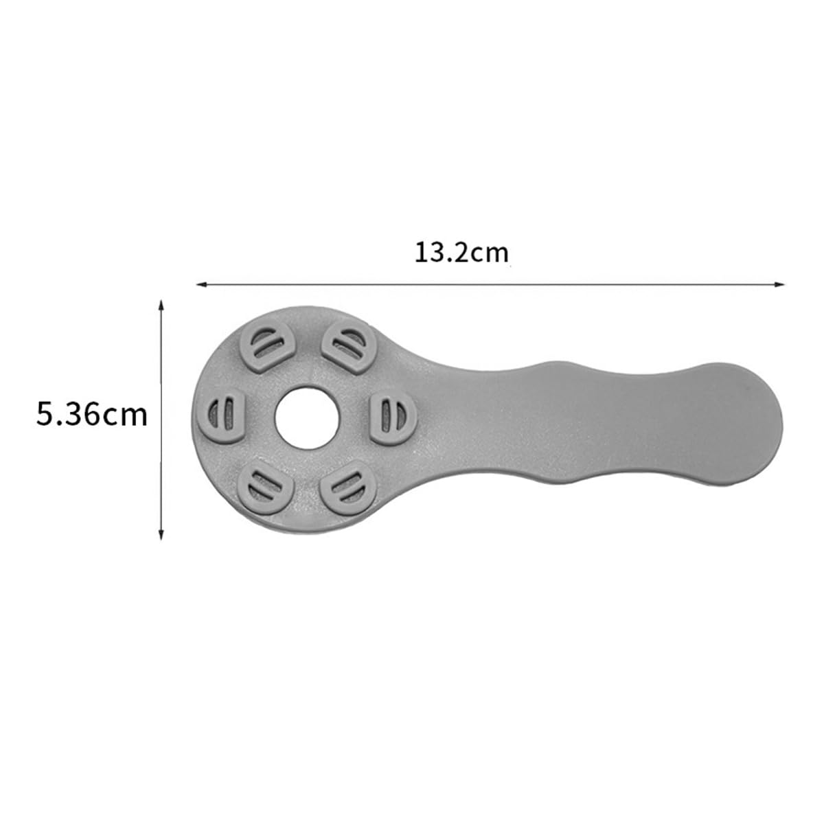 Ubric 8 Zähne Luftventilschlüssel, Heavy Duty PVC Luftventilschlüssel für TPU Mesh Boot Gummi Boot Kajaks (grau)
