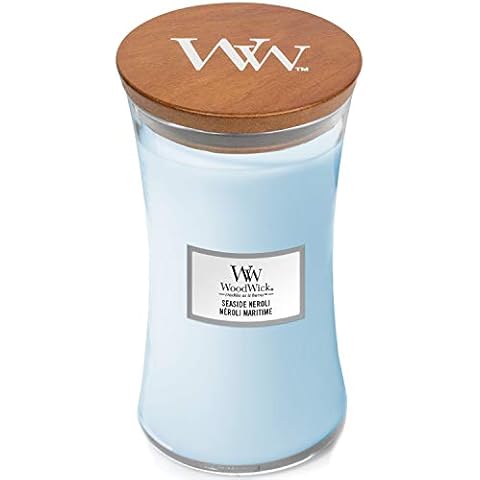 WoodWick Vela Perfumada de Reloj de Arena con Mecha Agrietada Seaside Neroli Cover