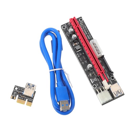 BRIGHTFUFU Pci-e Riser Card to USB Extension Cable Led Indicator Stable Power Cable for Gpu Mining Compatible Various Pcie Devices