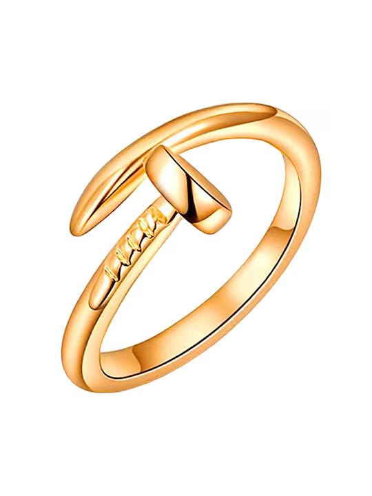 Memoir Brass Goldplated Nail design Keel Fashion Jewellery Fingerring for Men Women (ORRI5418) (B0CFLDMVY2) Amazon Price History, Amazon Price Tracker