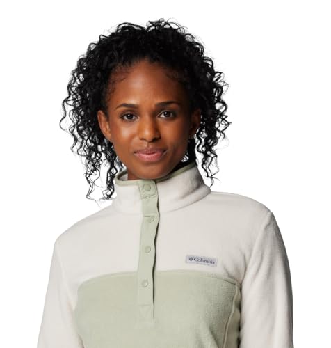 Image of Columbia Womens Benton Springs Half Snap II Pull Over Fleece Jacket, Dark Stone /Canoe /Vintage Blue, 3X