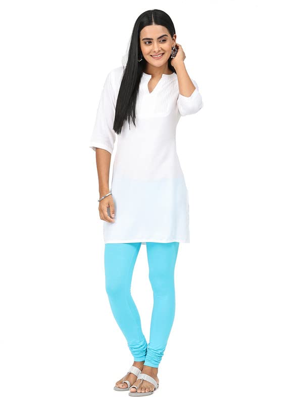 Image of Robinbosky Cotton Churidhar Leggings for Women - Stylish, Stretchable & Flattering Fit for All-Day Comfort