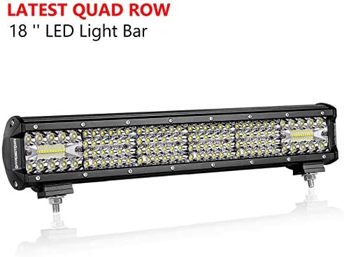 LED Light Bar, OFFROADTOWN 18'' 272W Quad Row Spot Flood Combo LED Driving Light Bar LED Work Light IP68 Waterproof Fog Light for Off Road Truck Pickup SUV UTV ATV Boat