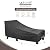 ULTCOVER Waterproof Patio Lounge Chair Cover Heavy Duty Outdoor Chaise Lounge Covers 2 Pack - 76L x 32W x 32H inch, Black