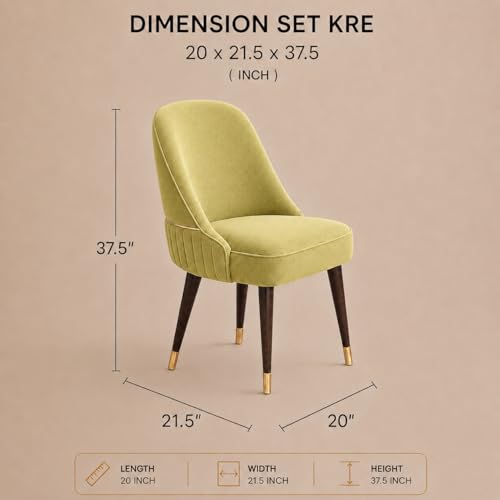 Image of WOODEN SPACE Majestic 4 Seater Wooden Dining Table Set | Urban Marble Top Dining Table with Chairs for Dining Room & Kitchen (Light Green Modern Grand Aura) (54 x 36 x 30 inch)