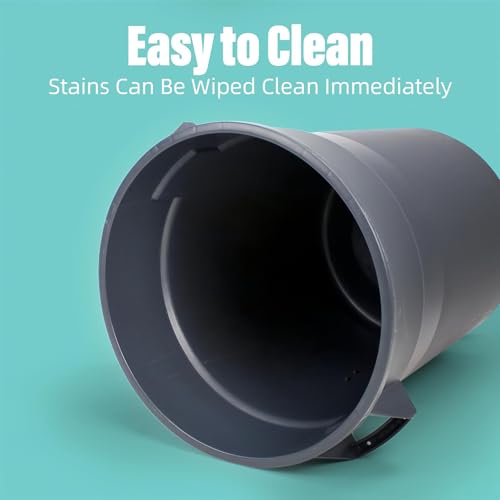 Large Capacity Outdoor Trash Can with Lid - Rolling Garbage Bin with Removable Wheels for Patio, Backyard, Garage, Restaurant, Outdoor Use, Durable, Easy Mobility