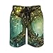 Men & Boys Fit Swim Trunks for Beach Athletic Hiking Quick Dry Drawstring Essentials Half Pants with Pockets Lining, Beachwear Tree of Life Art Fashion Swim Trunks