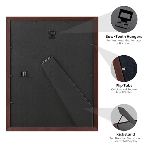 Image of upsimples Diploma Frame with HD Glass, 11x14 Mahogany, 1 Pack
