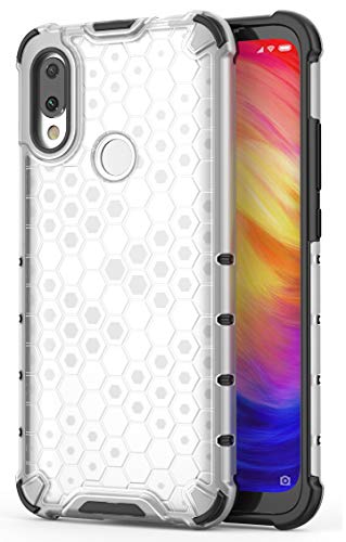 Image of Glasgow Back Case Cover for Mi Redmi Note 7 Shockproof Military Grade Back Case Back Cover - Transparent