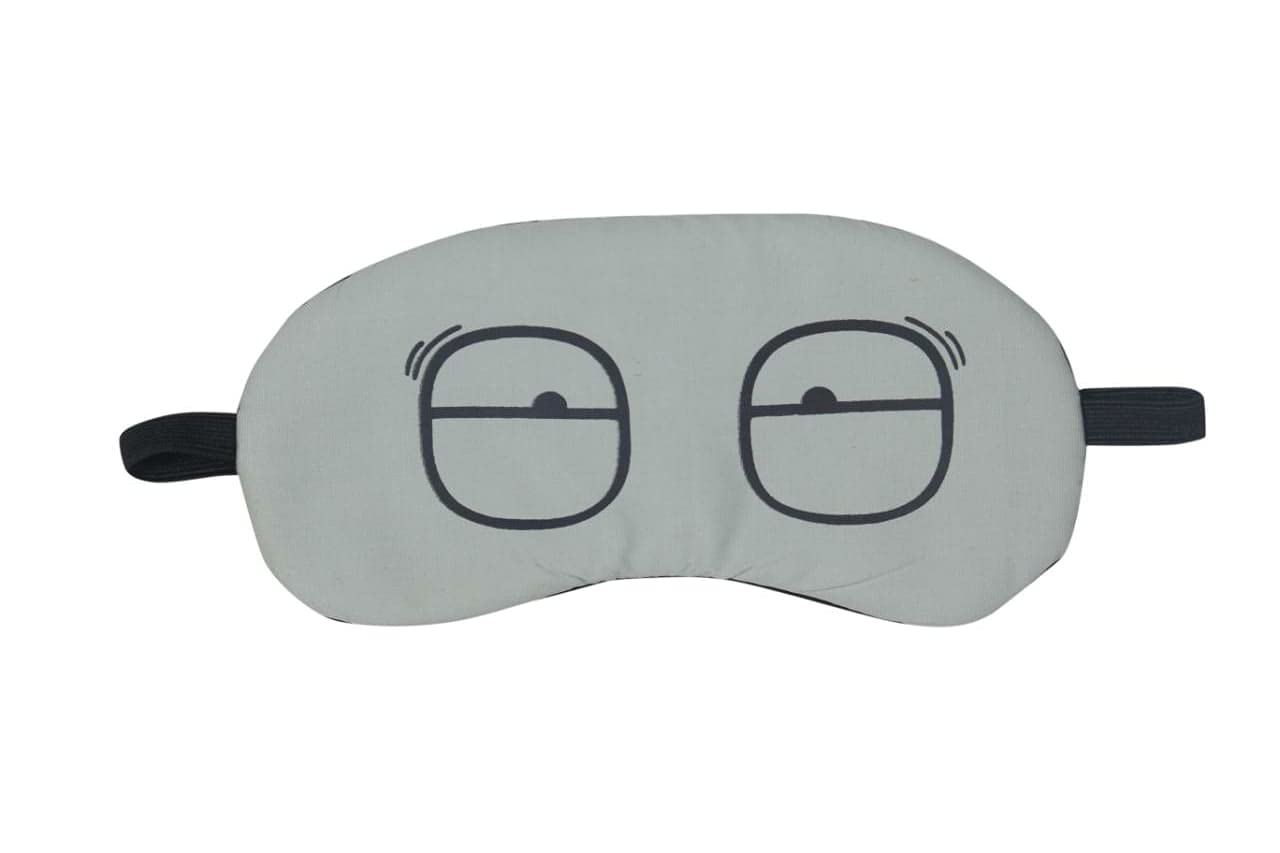 JK ENTERPRISE (PACK OF 1) PRINTED Eye Mask For Sleeping Men Women With Cooling Gel For Night Deep Sleep, Dark Circles, Puffy Eye's, Dry Eyes And Eye Fatigue