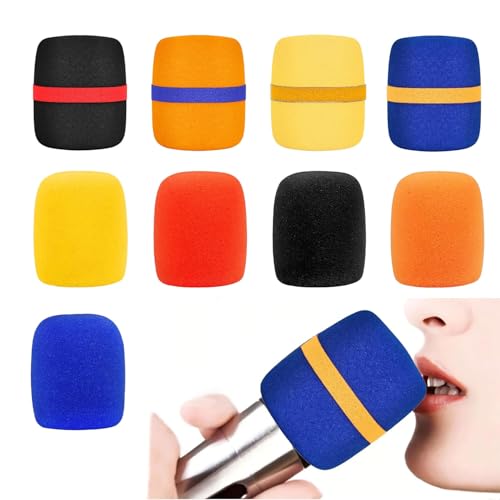 Handheld Stage Microphone Windscreen, Pop Filter Microphone Cover...