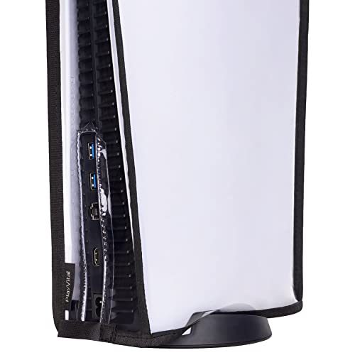 Image of PlayVital Transparent Dust Cover for ps5, Waterproof Dust Guard, Anti Scratch Dust Proof Cover Sleeve for ps5 Console Digital Edition & Disc Edition