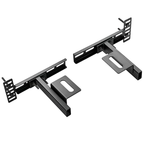 Thickened Headboard Brackets For Metal Bed Frame Suitable For Double Bed Standard Beds Queen Beds And King Bed Adjustable Headboard Brackets With Footboard Extension Kit Matte Black 2 PCS