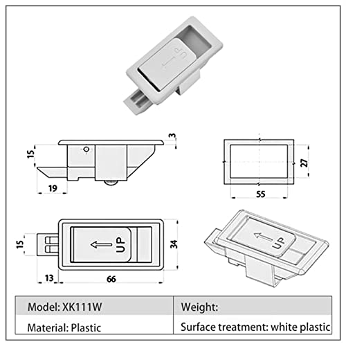 Serrure rétractable d'avion blanche avec verrouillage automatique - 3