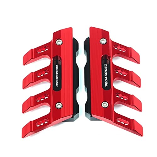 Motorradzubehör Kotflügel Seitenschutzblock Kotflügel Vorne Anti-Fall Slider Für Aprilia Pegaso 650 Anti-Herbstrahmen-Schieberegler (Farbe : Rot)