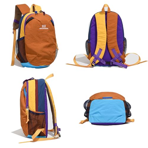 Mochila pequeña para senderismo ligera con diseño color-block miniatura 6