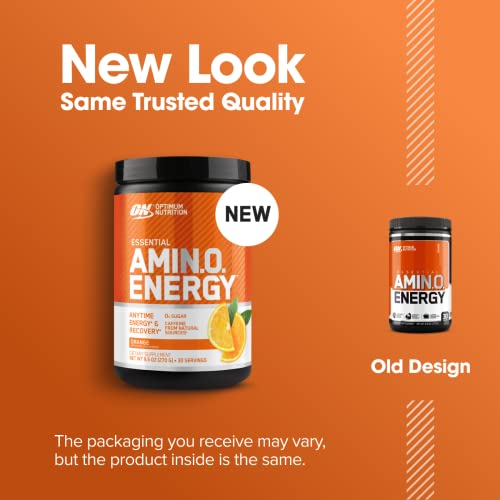 Optimum Nutrition Amino Energy - Pre Workout With Green Tea, Bcaa, Amino Acids, Keto Friendly, Green Coffee Extract, Energy Powder - Orange Cooler, 30 Servings #TOP1