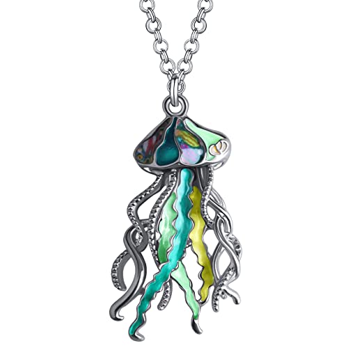 DUOWEI Enamel Tentacle Octopus Necklace Ocean Animals Pendant for Women Charms Ocean Jewelry Gifts...