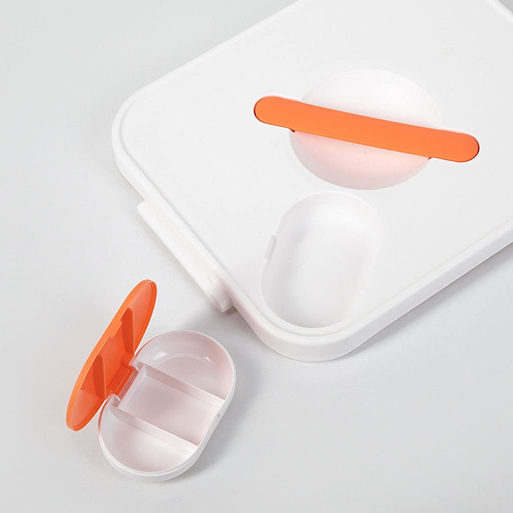 Botiquin Caja médica Caja de primeros auxilios con caja de contenedor de caja de píldoras Portátil Caja de almacenamiento de plástico Portátil Kit de primeros auxilios Caja de medicina 11.22 pulgadas