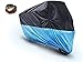 Produktbild Manfâ Mopedbezug wasserdichte Motorradabdeckung, Ohuhu All Season Motorradabdeckungen mit Verschlusslöchern, XXL, Schwarz-Blau