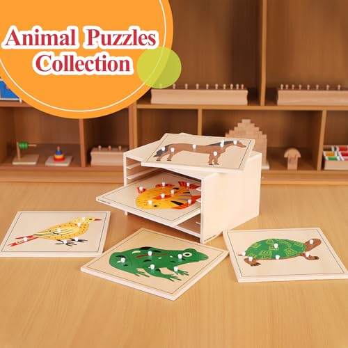 Image of Montessori Outlet Frog Puzzle for 3-6 Years Montessori Education at School and Home