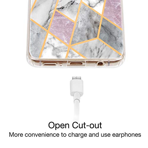 Custodia in marmo per Galaxy S9 Plus. Griglia in