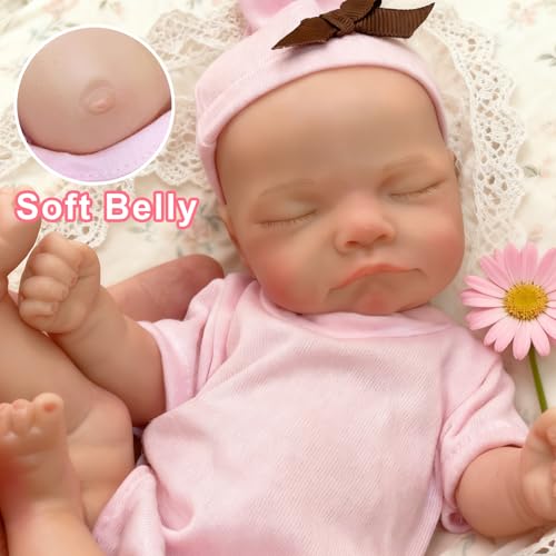 Muñeca Bebé Silicona Reborn 27 cm Cuerpo Completo Suave miniatura 2