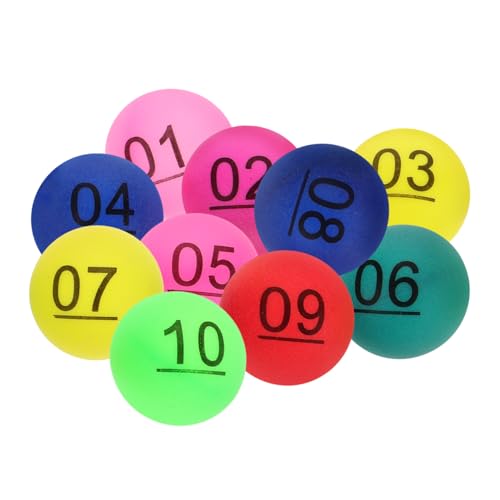 Yardwe Reusable Pink Raffle Balls 10pcs Numbered for Entertainment