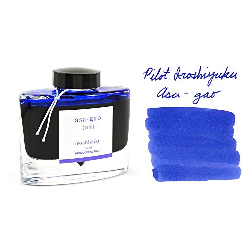 Pilot Iroshizuku Fountain Pen Ink - 50 Ml Bottle - Asa-Gao Morning Glory (Vivid Purplish Blue) #TOP1
